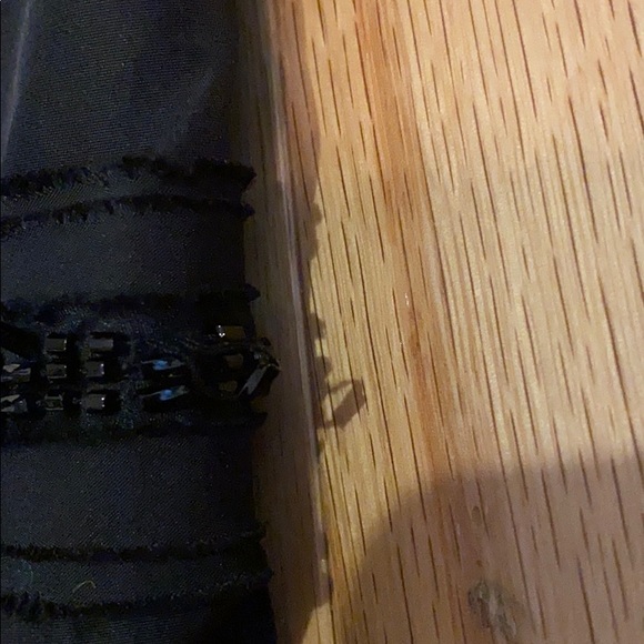 BCBGMaxAzria taffeta beaded dress in black sz 4 - Picture 9 of 9